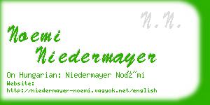 noemi niedermayer business card